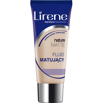 Lirene Nature Matte zmatňujúci fluidný make-up pre dlhotrvajúci efekt 14 Caramel 30 ml