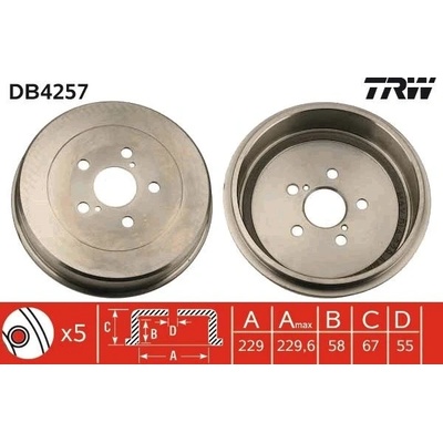 Brzdový bubon TRW DB4257