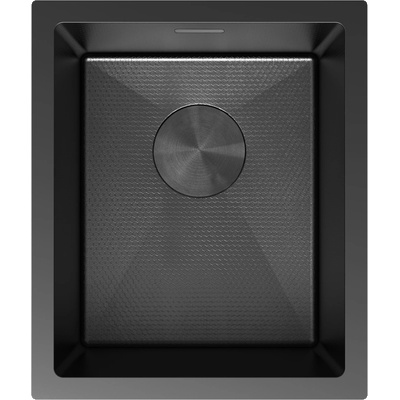 Mexen Trixo стоманена мивка с 1 отделение 370 x 440 мм, черен HC - 6412371000-70HC (6412371000-70HC)