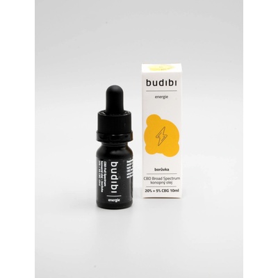 Budibi Broad Spectrum CBD olej 20 % + 5 % CBG 2000 mg 10 ml borůvka