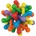 Flamingo dog toy - Играчка за кучета , гумен цветен атом, 10 см