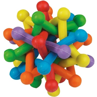 Flamingo dog toy - Играчка за кучета , гумен цветен атом, 10 см