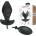 Pretty Love Manson Inflatable & Vibrating Anal Plug Black