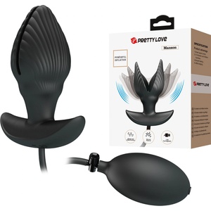 Pretty Love Manson Inflatable & Vibrating Anal Plug Black