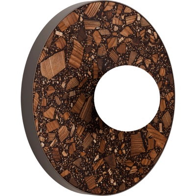 Kaspa Legra аплик кръгъл, тъмнокафяв (21412106)