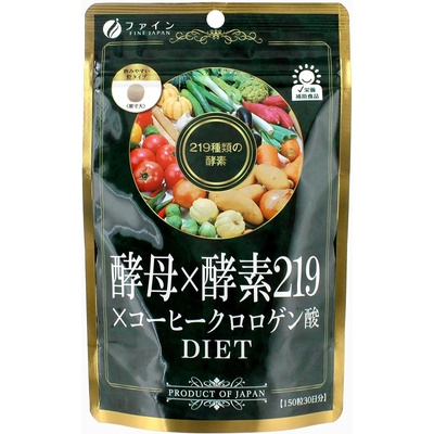 Fine Japan Бирена мая, ензими и зелено кафе, 150 таблетки, Fine Japan (009950 (000131) FJ)