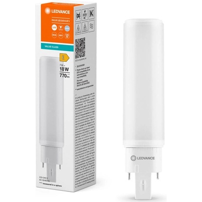 LEDVANCE LED žiarovka DULUX D/E 18LED 7W/840 G24Q-2 HF a AC