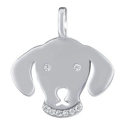 SILVEGO Strieborný prívesok Roxy v tvare psa s Brilliance Zirconia JJJ0626P