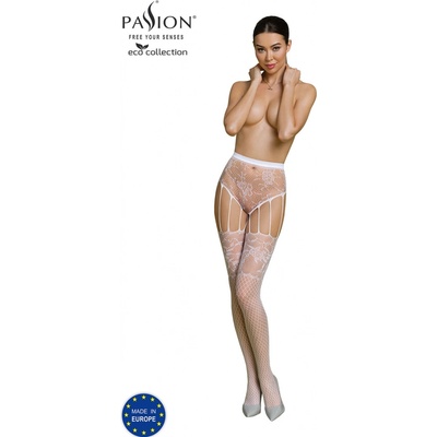 Passion Erotické pančuchové nohavice ECO S004 bílá