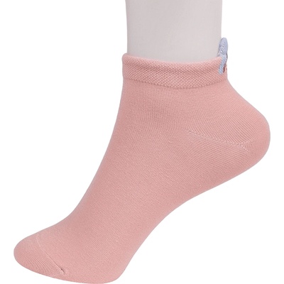 Дамски къси чорапи в цвят пудра с дъга