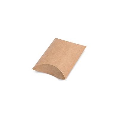 Dárková krabička – čočka 100x100x35mm, hnědá, 10 ks