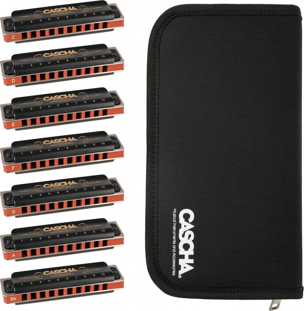 Cascha Professional Blues Harmonica Set