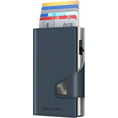Tru Virtu Wallet Click & Slide Bio Apple Navy Blue