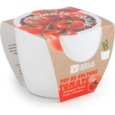 Radis et Capucine Бяла саксия Домати ЧЕРИ (029658)