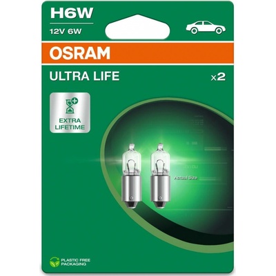 Osram Ultra Life H6W BAX9s 12V 6W 2 ks 64132ULT-2BL