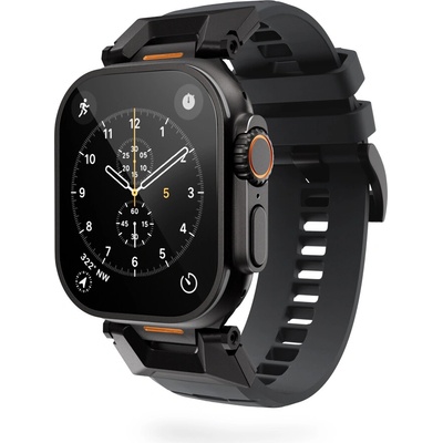 Epico Rubber Pro remienok s nerezovým zapínaním pre Apple Watch 49/46/45/44/42mm - čierna 63318101300006