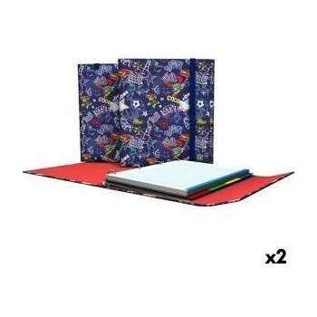 Grafoplas Папка с пръстени Grafoplas Carpeplús Star Тъмно синьо A4 (2 броя)