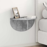 vidaXL Стенен рафт Монтиране на стена Циментено сиво 48 x 24 x 24 см (891434)
