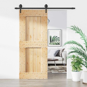 vidaXL Преплъзваща се врата Естествено и черно 85 x 210 cm (3445127)
