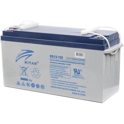 Оловна гелова батерия RITAR (DG12-150), 12V, 150Ah, 483 / 170 /241 mm F12/M8 RITAR, За соларни системи (RITAR-DG12-150)