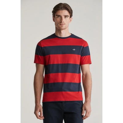 Gant tričko Bar Stripe SS T-Shirt červené