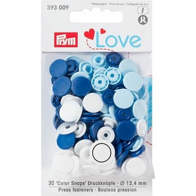 Prym Patentky plastové 12,4 mm, bílá, modrá