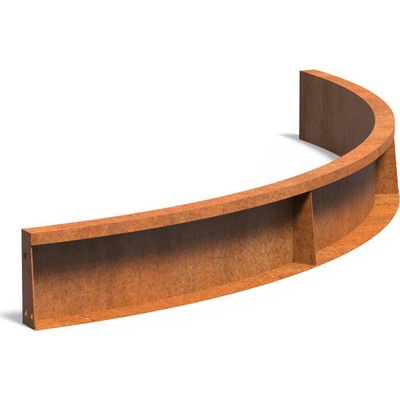 Steel design Cortenový obrubník zahnutý vnitřní 150 x 150 x 20 cm