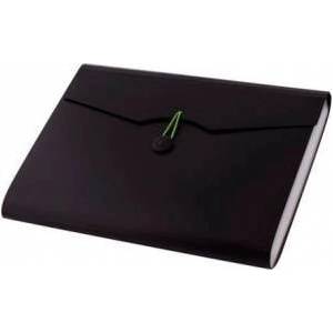 D. Rect Briefcase A4 12 compartments black D. RECT
