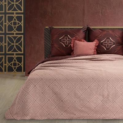 Eurofirany přehoz na postel TERRA COLLECTION MOROCCO STARORŮŽOVÝ 200 x 240 cm