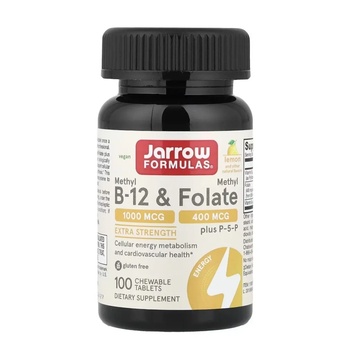 Image 1 of Jarrow Formulas Methyl B-12 & Methyl Folate, 100 chewable tabs