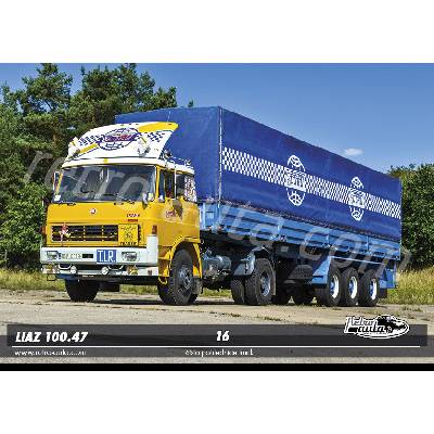 Pohlednice TRUCK č. 16 - LIAZ 100.47 (1977 - 1982) s návěsem BSS NV 31.23.22