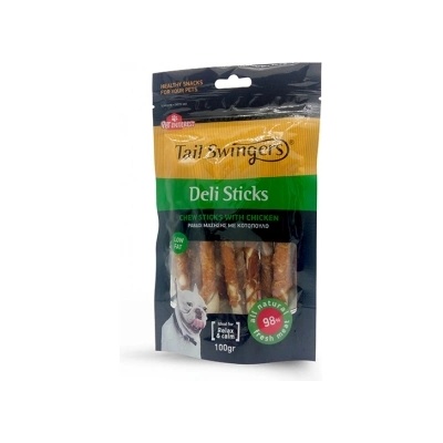 Pet Interest Chewsticks with chicken - Лакомство за кучета, вкусни пръчици волска кожа увити с пилешко месо, 100 гр