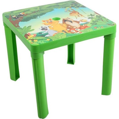 STAR Stolek 46 x 46 x 39 cm DEKOR zelený