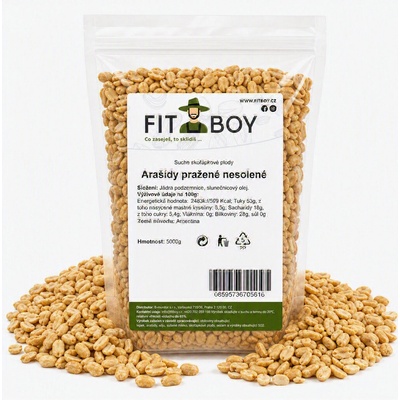 FITBOY Arašidy pražené nesolené 5000 g