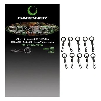 GARDNER Obratlíky Covert XT Flexi-Ring Kwik Lok Swivels veľ.12 10 ks