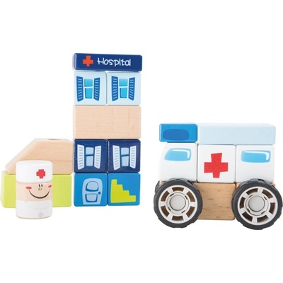 Small Foot Auto s kostkami Sanitka