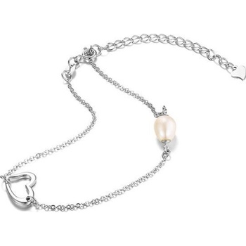 Eppi stříbrný romantický náramek s perlou Mety BR33747