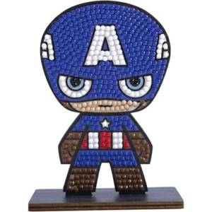 Craft Buddy Комплект за диамантена бродерия, Craft Buddy, Crystal Art Buddies, Капитан Америка, 7 части