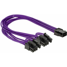 Delock napájecí kabel 0.3 m černá, fialová