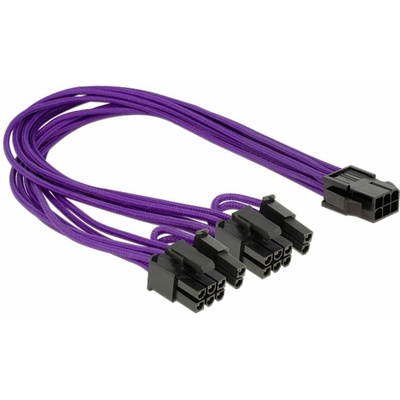 Delock napájecí kabel 0.3 m černá, fialová