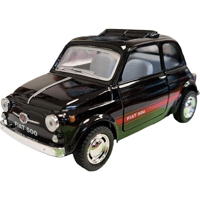 Amewi FIAT 500 Classic Car Pullback Metal Black 1:24