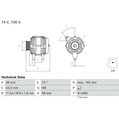 generátor BOSCH 0 986 085 130