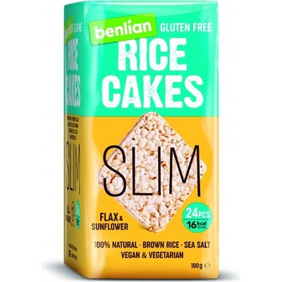 Benlian Rice cakes slim rýžové chlebíčky len a slunečnice 100 g – Zboží Mobilmania