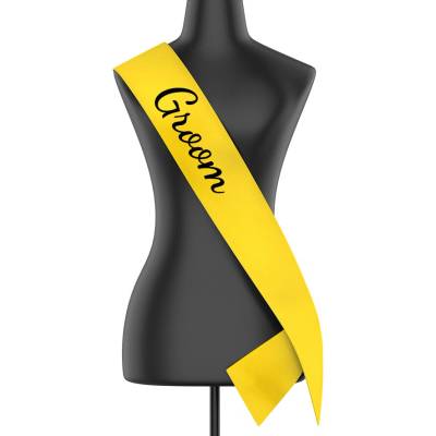 Šerpa Groom Žlutá šířka šerpy 10 8 cm Canvas Šerpa 2519