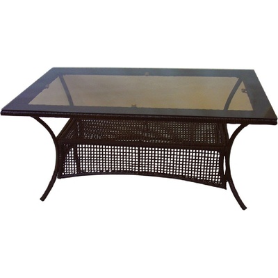 Bogdan Furniture Am Ратанова маса 45-2-1 130/75/75h кафява