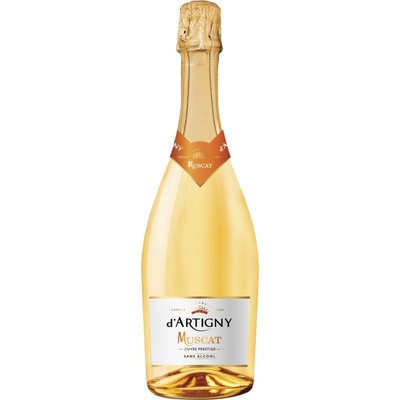 D´Artigny Muscat Cuvée Prestige - nealkoholické víno polosuché 2025 0,75 l (čistá fľaša)
