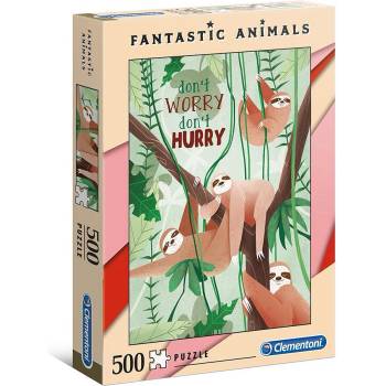 Clementoni Пъзел 500ч fantastic animals ЛЕНИВЦИ (1005169f)