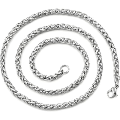 HARAHU Мъжка верижка an-15194 - Сребърна / 50см kp15194 (an-15194)