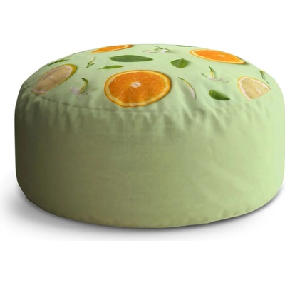 Sablio Taburet Citrus a kvet: 38x48 cm