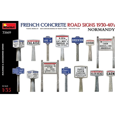 MiniArt French Concrete Road Signs Normandy 1930-40's 1:35